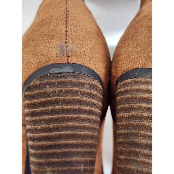 Call It Spring Heeled Ankle Booties Brown Size 7 - Picture 5 of 12